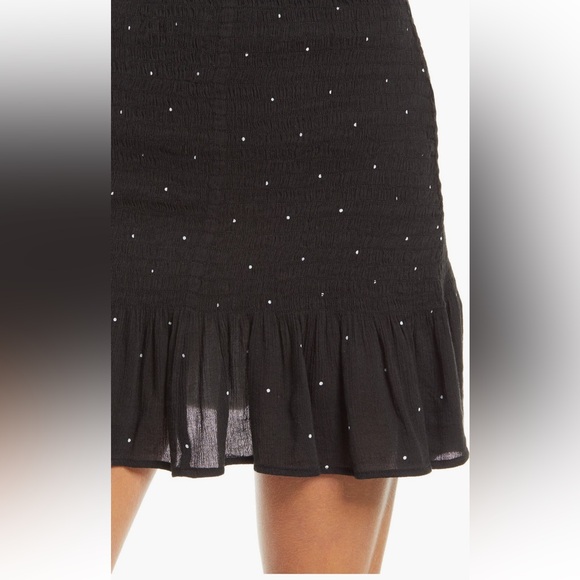 B.P. Smocked Polka Dot Mini Skirt Size M - Picture 4 of 6